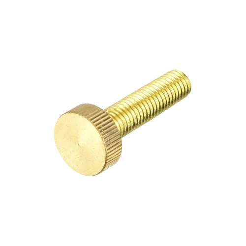 Vista 10 de uxcell Tornillos moleteados para pulgar, pernos planos de latón M8x40mm, sujetadores para PC, electrónico, mecánico