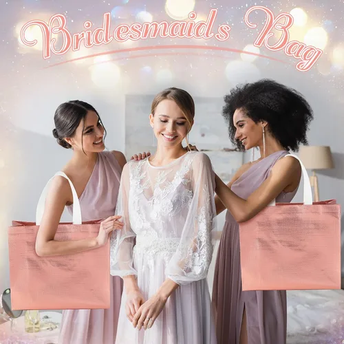 Vista 4 de Paquete de 72 bolsas de regalo reutilizables con asas, brillantes, reutilizables, bolsas de comestibles, bolsas de mano para boda, dama de honor