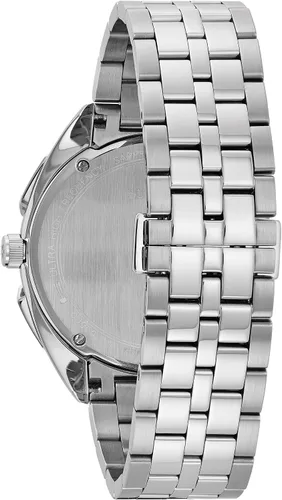 Vista 3 de Bulova Curv Multifunción para hombre de acero inoxidable, tono plateado (Modelo 96A186), plateado, Movimiento de cuarzo