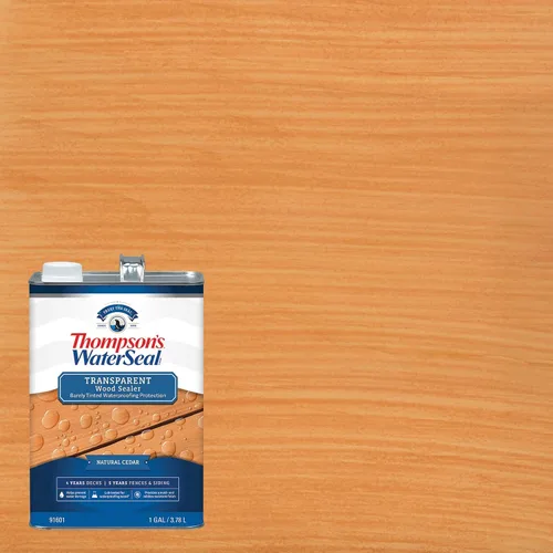 Vista 2 de Thompson's WaterSeal - Tinte y sellador de madera transparente impermeabilizante, cedro natural, 1 galón
