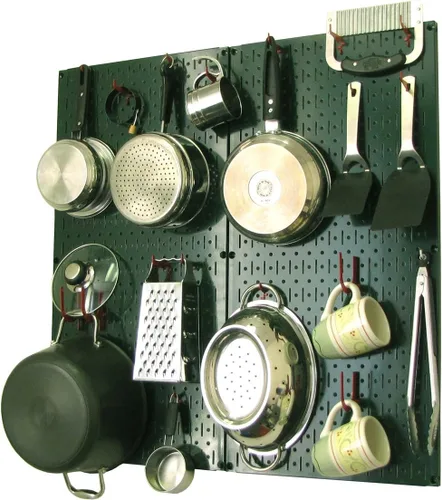 Vista 33 de Wall Control Organizador de Tablero Perforado de Cocina Estante de Almacenamiento de Ollas y Sartenes Kit de Organización con Tablero Perforado