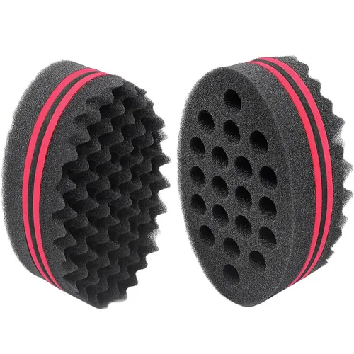 Vista 9 de Esponja mágica de peluquero para ondas, rastas, bobinas, rizado afro como herramienta para el cuidado del cabello, 2.8 pulgadas de diámetro