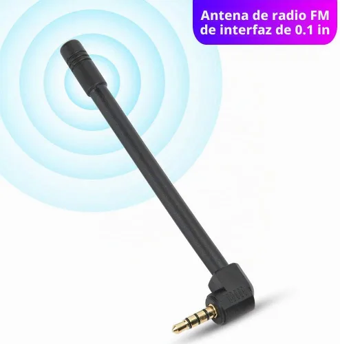Vista 3 de Antena externa de radio universal, antena de radio de interfaz de 0.138 in, antena de recepción de audio al aire libre de ángulo recto de 90 grados