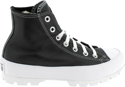 Vista 3 de Converse Chuck Taylor All Star Equipada - Fundacional Cuero Entrenadores Mujeres Negro