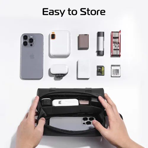 Vista 4 de ULANZI PK-04 Bolsa de transporte para DJI Osmo Pocket 3, estuche de almacenamiento portátil, protector para DJI Osmo Pocket 3 Creator Combo
