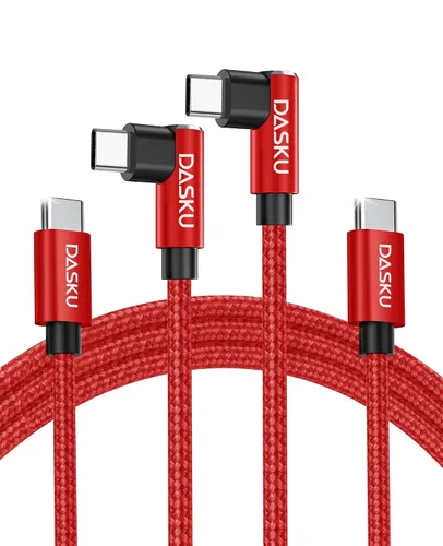 Vista 17 de Cable USB a USB C de 90 grados de 60 W, carga rápida de 3 pies, paquete de 2 cables USB A a USB C, cable USB tipo C de ángulo recto para iPhone Negro