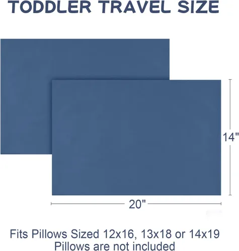 Vista 6 de Funda de almohada de algodón para niños pequeños de 14 x 20 pulgadas, sobre de algodón de fibra larga, ultra suave, transpirable, duradero, funda