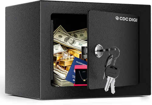Vista 11 de Caja fuerte digital electrónica para dinero, caja de seguridad de acero con teclado, para oficina, hotel, negocios, joyería, pistola, caja fuerte