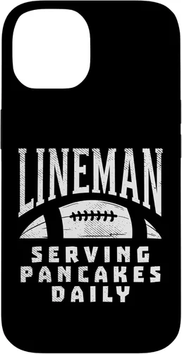 Vista 4 de Funda de regalo para iPhone 16 Ofensive Lineman Serving Pancakes Daily Football