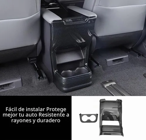 Vista 3 de Accesorios de automóvil compatibles con Toyota Sienna 2021 2022 2023 2024 Panel de salida de ventilación de aire trasero interior cubierta Fibra