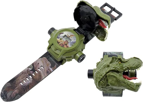 Vista 9 de RAYCHY Reloj Dinosaurio Linterna Proyector Juguetes Patrón Animal Antorcha Juguetes Educativos Regalo