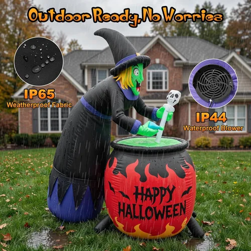 Vista 6 de Luxspire Inflables inflables de Halloween para exteriores de 8 pies Multicolor