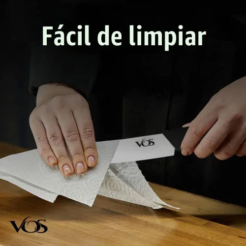 Vista 4 de Vos Cuchillo de pelar de cerámica - Hoja de circonia de 4 pulgadas con funda protectora - Cuchillo de cocina para frutas y verduras (Negro)