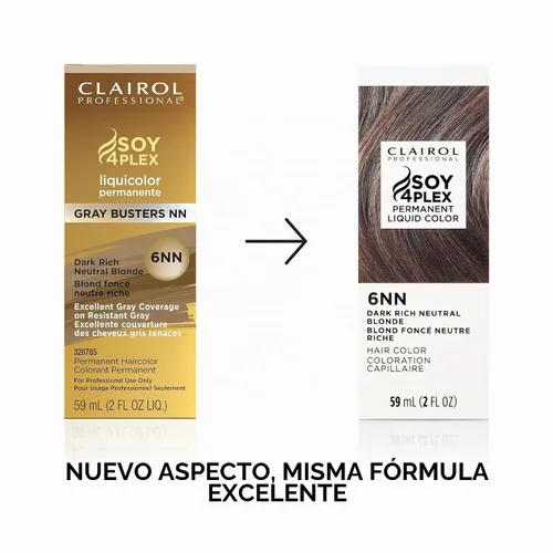 Vista 3 de Clairol Professional Permanent Liquid Color for Medium Blonde/Dark Blonde 6nn Rubio neutro oscuro