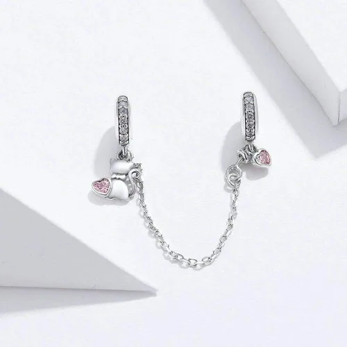 Vista 3 de Cierre de clip de plata esterlina para pulsera Pandora Charm