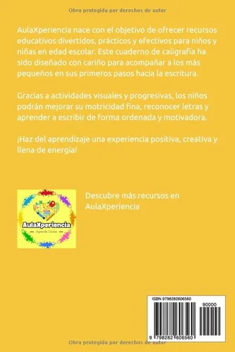 Vista 2 de Cuaderno de caligrafía para niños y niñas de 4 a 7 años (Spanish Edition)