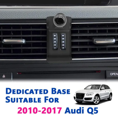 Vista 2 de Soporte de teléfono de coche para Audi Q5 SQ5 2010-2017 [compatible con funda gruesa] Soporte de teléfono celular, soporte de navegación celular