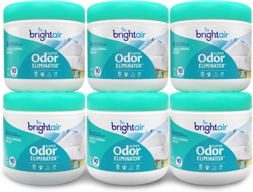 Vista 15 de Bright Air 14 oz. Super eliminador de olores, para espacios medianos, aroma de cítricos frescos, caja de 6, ambientador, aceites esenciales