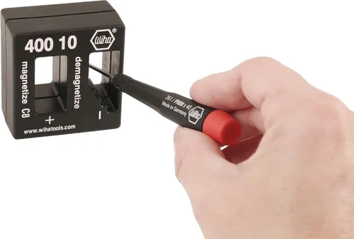 Vista 6 de Wiha 92191 Destornilladores de precisión Juego maestro de 51 piezas en bandeja de almacenamiento y 40010 Desmagnetizador desmagnetizador, negro