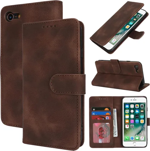 Vista 117 de Funda tipo cartera para iPhone 8 Plus iPhone 7 Plus con tarjetero para iPhone 8 Plus, funda tipo cartera para mujeres y hombres, de piel sintética