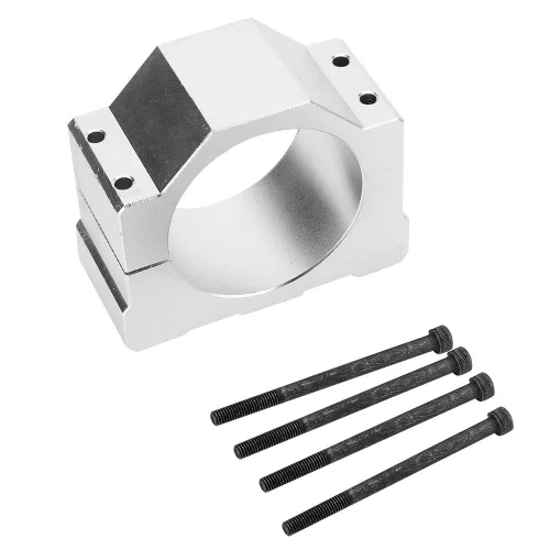 Vista 6 de Soporte de motor CNC, abrazadera de montaje de motor de husillo de aluminio con tornillos, juego de herramientas para husillo CNC grabado máquina