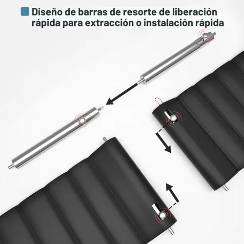 Vista 4 de Correa de reloj magnética, correa de reloj de silicona de 0.787 pulgadas, 0.866 pulgadas, correa de reloj inteligente, pulsera de liberación rápida