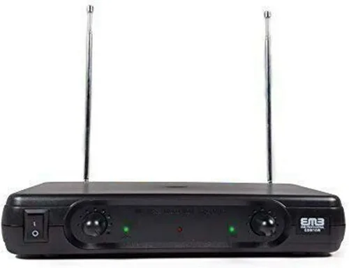 Vista 4 de EMB Pro EBM10W sistema de micrófono VHF portable, inalámbrico, dual, profesional