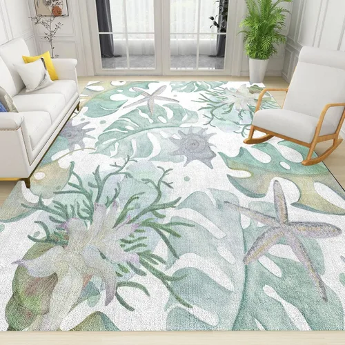 Vista 8 de Alfombra de entrada colorida arcoíris de 2 x 3 pies para baño, alfombra bohemia de mediados de siglo, abstracta de pelo bajo, tapete pequeño