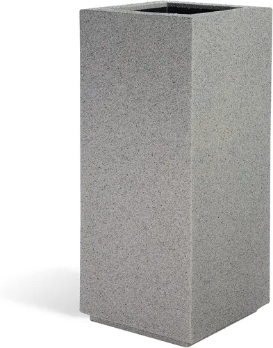 Vista 15 de PolyStone Kensington - Maceta con pedestal, 16 x 16 x 36 pulgadas, maceta alta y ligera para interiores y exteriores, resina moderna de aspecto