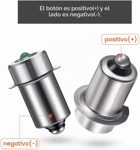 Vista 4 de Honoson 3 piezas 3-6v bombilla LED bombilla de repuesto 3w dc3v P13.5s LED linterna reemplazo