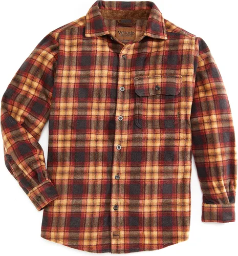 Vista 11 de Venado - Camisas de vellón con cuadros escoceses para hombre, suaves y pesadas Cornamenta a cuadros