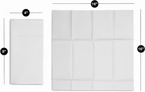 Vista 7 de Paquete de 50 servilletas desechables de lino con bolsillo integrado para cubiertos, tela preplegada blanca como servilletas de papel para cenas