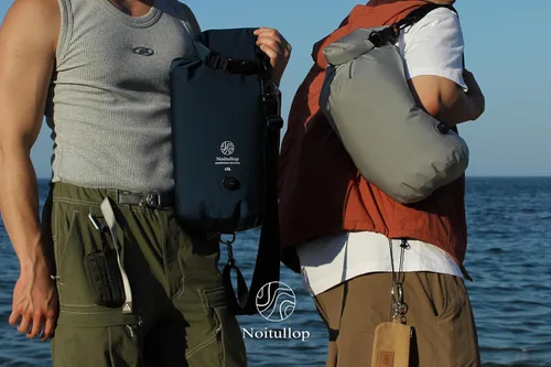 Vista 2 de Lavadora portátil con bolsa de lavado – Bolsa seca totalmente impermeable de 15 litros – Lavadora de nailon compacta ligera – Bolsa de lavandería