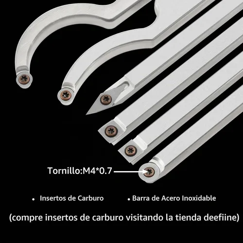 Vista 4 de Juego de herramientas de torneado de madera de carburo