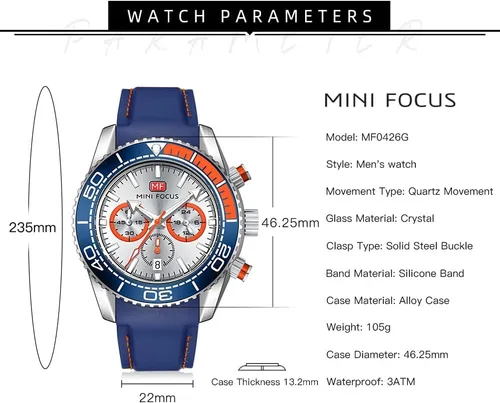 Vista 6 de AIMES Watch for Men Sport Military Waterproof Chronograph Mens Watches Analog Quartz Big Face Classic Stylish Fashion Casual Designer Business Work