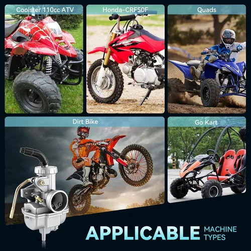 Vista 5 de AUTOKAY Carburador PZ20 49cc 70cc 90cc 100cc 110cc 125cc Coolster NST para ATV Quad chino de 4 tiempos SUNL TAOTAO JCL para Honda CRF50F XL75 CRF80F