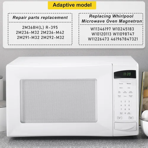 Vista 3 de Magnetrón de microondas 2M261-M32 para el horno de microondas del inversor Panasonic NN-CF771S, reemplaza 2M236-M32, 2M261-M16, prueba del OEM pasada