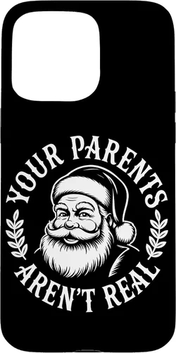 Vista 31 de Your Parents Aren’t Real Santa Humor Holiday Festive Cartoon Case for iPhone 16