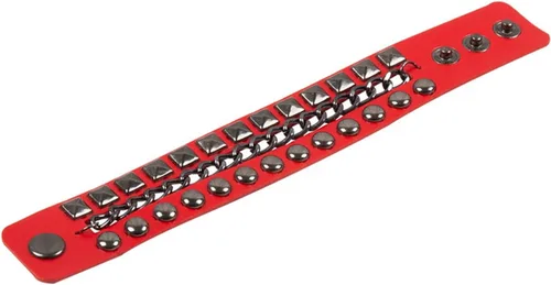 Vista 5 de Caiyao Juego de 4 pulseras punk góticas de piel sintética con remaches y tachuelas, para hombre y mujer, estilo hip hop, unisex, regalo de joyería A