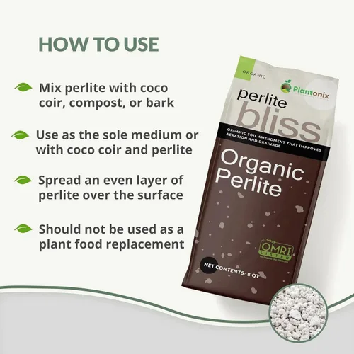 Vista 2 de Perlite Bliss (1 pie cúbico) - Perlita orgánica para plantas - Enmienda de suelo de perlita gruesa a granel - Perlita gruesa para plantas, tierra
