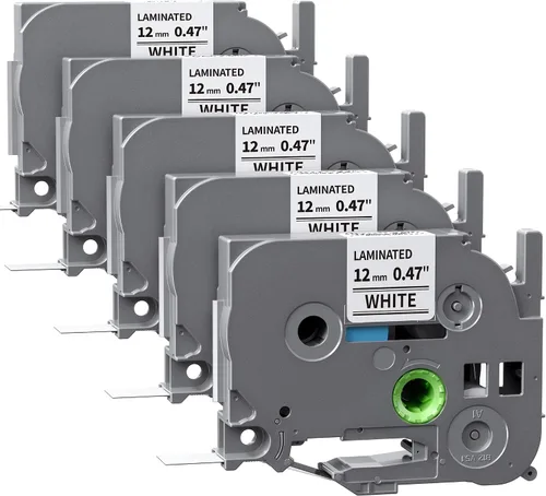 Vista 23 de TZe-251 - Recambio de cinta para etiquetadora de 0.945 in 0.94 compatible Negro sobre blanco
