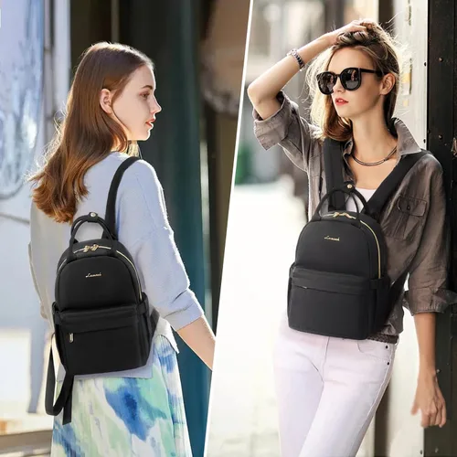 Vista 2 de LOVEVOOK Mini mochila para mujer, bonita mochila pequeña, mochila ligera a la moda para el trabajo, viajes, mochila diaria