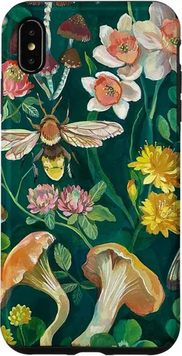 Vista 10 de Funda Boho Bee Greenery Luna Moth Vintage Botanical Mushroom para iPhone 13 Pro