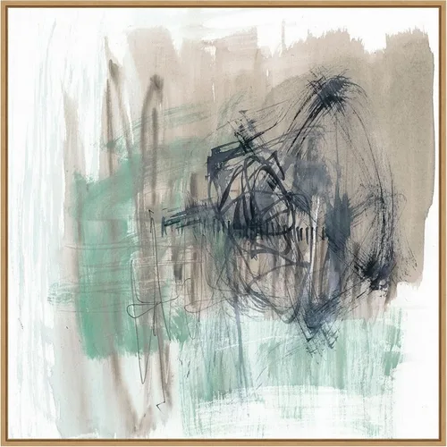 Vista 20 de Amanti Art Framed Canvas Wall Art 16x16 Scribble Scrabble I by Jennifer Goldberger, Framed Wall Art Canvas, Abstract Artwork, Traditional Decor