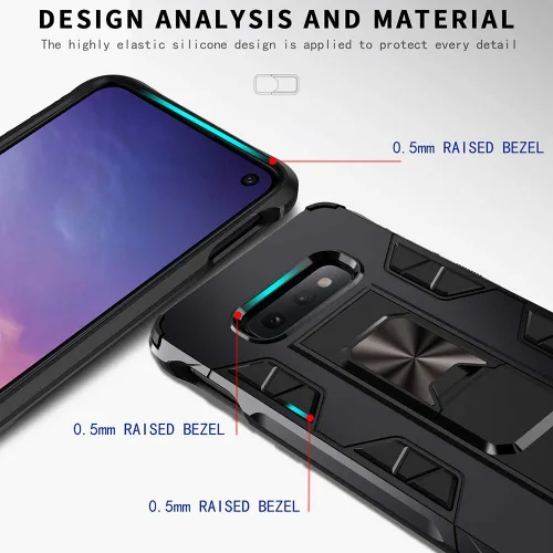 Vista 6 de Dionsibei Funda protectora resistente a prueba de golpes para Samsung Galaxy Note 8 con soporte para Samsung Galaxy Note 8 (negro)