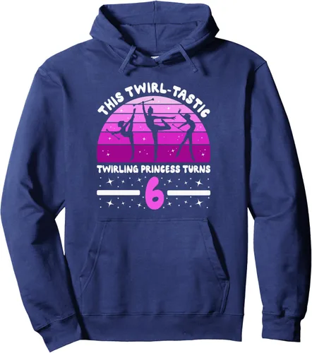 Vista 6 de Girl 6 Years Baton Twirling Recitals Majorette Dance Pullover Hoodie