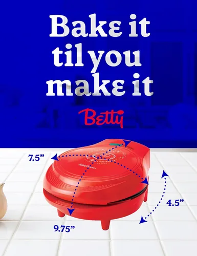 Vista 7 de BETTY CROCKER Donut Maker, Mini Donut Maker with Nonstick Surface, Mini Donut Maker Machine with Cool Touch Handle & Makes 7 Delicious Fresh Donuts