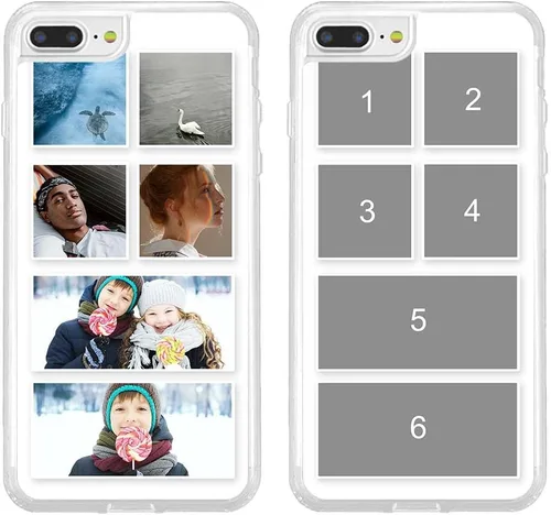 Vista 180 de Funda de teléfono personalizada para Apple iPhone 8 Plus iPhone 7 Plus, personalizada con foto, imagen, texto, imagen, diseño de imagen
