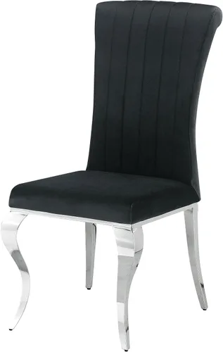 Vista 6 de Coaster Home Furnishings - Betty - Juego de sillas de comedor tapizadas en terciopelo - Silla auxiliar sin brazos con patas de metal curvadas