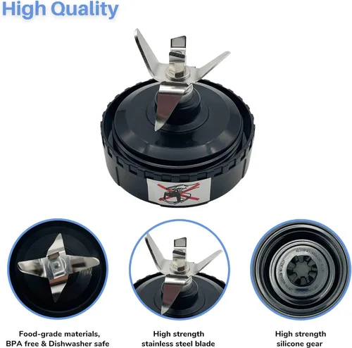 Vista 3 de Blender 6 aletas Extractor Blade 307KKU 322KKU770 Reemplazo para Ninja BL770 Mega Kitchen System 1500 vatios, compatible con Ninja BL660 1100w